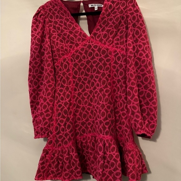 Walter Baker Helaine Pink Lace Mini Dress (NWT, Sz M) - Picture 4 of 9